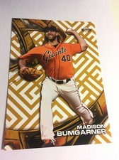 2016 Topps High Tek Jumbo 5x7 Madison Bumgarner Giants HTMB #’d 07/10 Gold