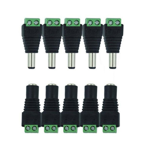  5 pièces connecteur d'alimentation 12 V DC prise bande lumière installation facile - Photo 1 sur 5