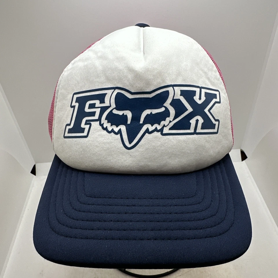 Sombrero de camionero Fox Racing para mujer rosa/azul con cierre a presión OSFA Foto 2 de 4