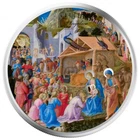 Christmas Holiday 1 oz .999 Silver Round - Adoration of Magi Color Silver Round
