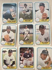 1981 Fleer New York Yankees Complete Team Set!!  Reggie Jackson +