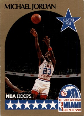 【NBA】50枚 MICHAEL JORDAN 色々 ERROR* 1990 NBA HOOPS Michael Jordan All-Star East #5 Gold Trim