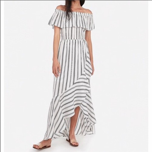 express white ruffle dress