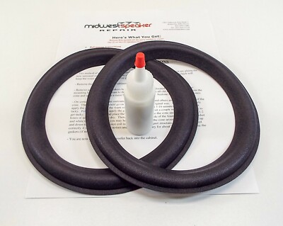 Burhoe Acoustics Red White Green 8'' Refoam Kit - Speaker Foam Repair