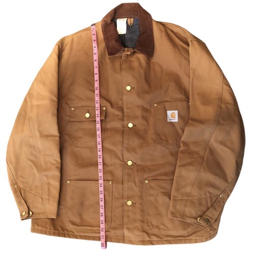 Vintage Carhartt Jacket Mens 52 6BLC Chore Coat Made In USA Blanket Lined - Picture 4 of 12