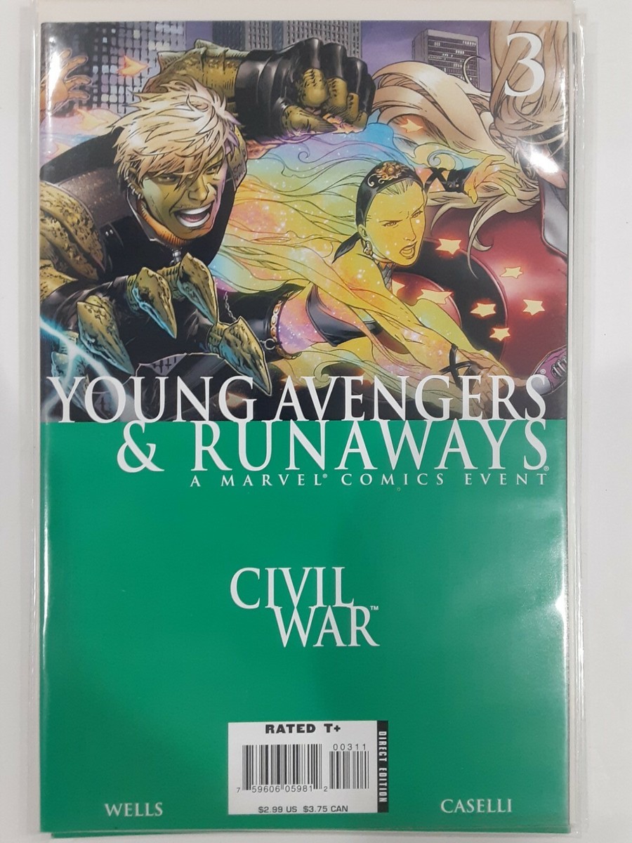 Young Avengers Runaways Civil War #1-4 & X-Men #1-4 Complete LOT