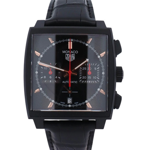 Tag Heuer Monaco 39mm Black Dial Watch Ref# CBL2180.FC6497