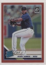 2019 Panini Donruss Optic Rated Rookies Red Prizm 9/60 Josh James #69 0a3