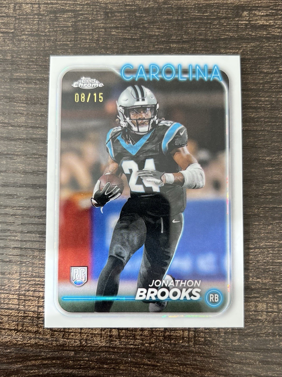 2024 Topps Chrome Sapphire Jonathon Brooks RC White /15 Panthers #216