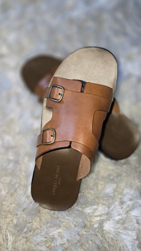 Men Italian Leather Sandals - Picture 1 of 1