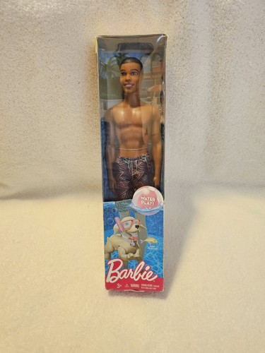 Barbie Beach Ken bambola gioco d'acqua afroamericana 2018 nuova con scatola NOS SDTB. - Foto 1 di 9