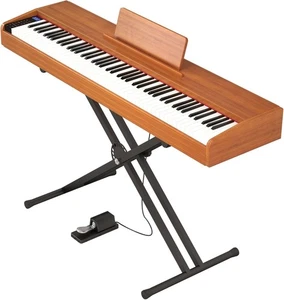 Piano numérique 88 clé semi-pondérée avec X Stand & Sustain Pedal, Full-S