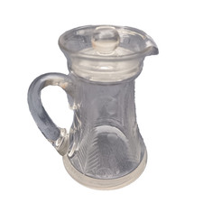 Stuart Crystal Glass Small Lidded Jug Woodchester Fern & Dot Dec Whisky Noggin 2