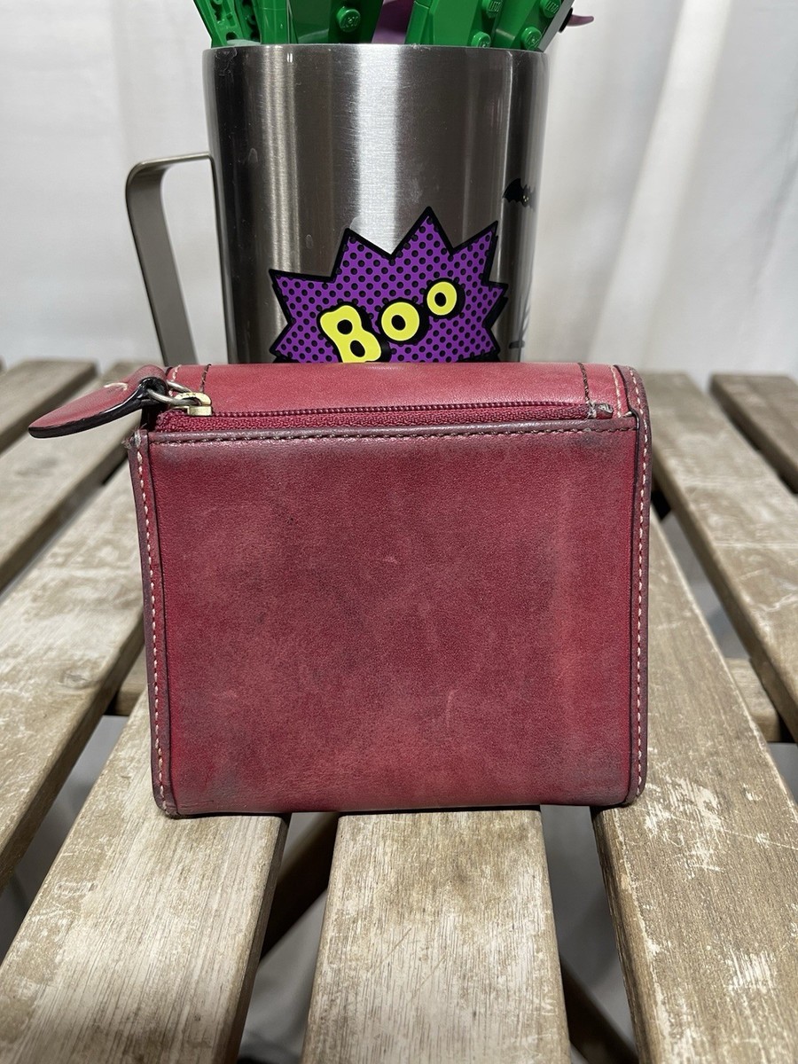 Vintage Coach Legacy TURN KEY WALLET Cherry Red | eBay
