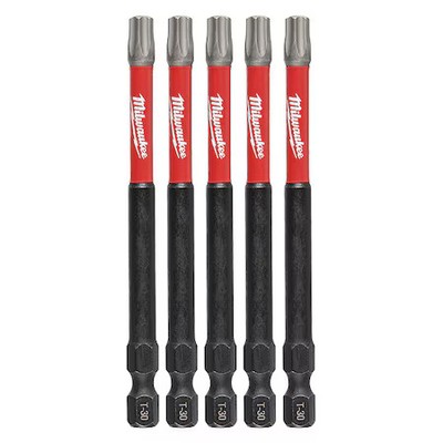 Milwaukee Tool 48-32-4580 3-1/2 In. Torx T30 Shockwave Impact Duty Power Bit (5