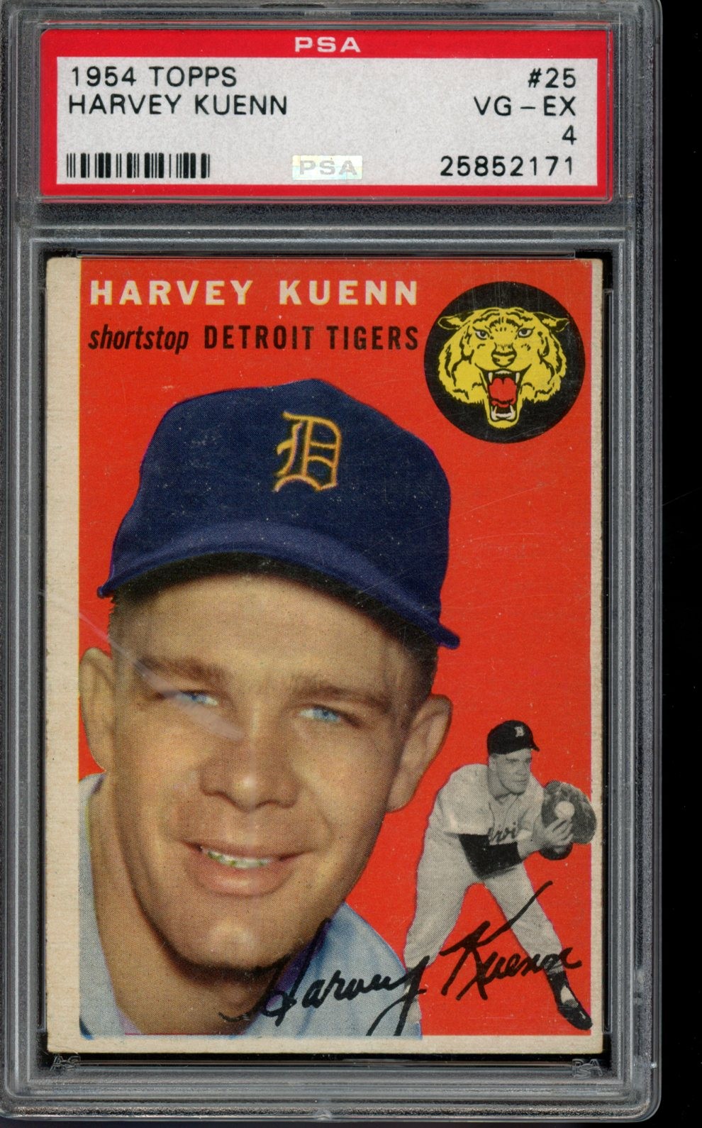1954 Topps #25 Harvey Kuenn PSA 4
