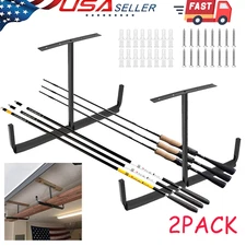 Overhead Garage Storage Rack,17In Heavy Duty Ceiling Double Storage Hooks Utilit