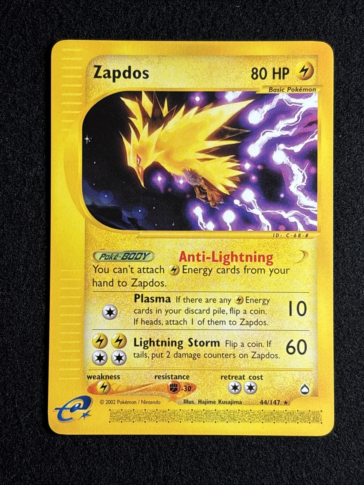 Pokémon Zapdos 44/147 Aquapolis NM 