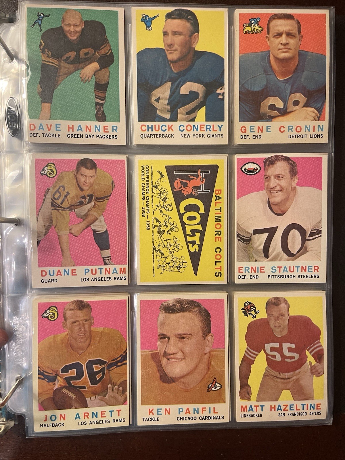 1959 Topps Football Complete Set 1-176 Psa 6 Johnny Unitas All Cards Pictured +2 view 8