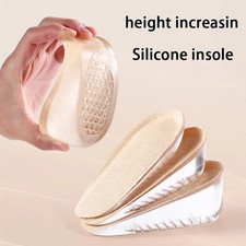 Silicone Height Increasing Insoles Invisible Heel Pads Shock Absorbing Insoles f