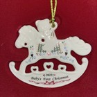 Lenox China ROCKING HORSE 2022 Baby's First Christmas Ornament -new — photo 3