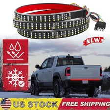 LED Tailgate Light Bar 60" Triple Row 5-Function Strip for Pickup Trailer SUV US
