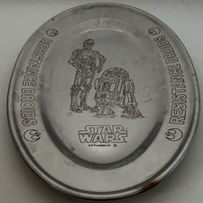 Star Wars, Edelstahlplatte, Gr&ouml;&szlig;e 12", C-3PO, R2D2