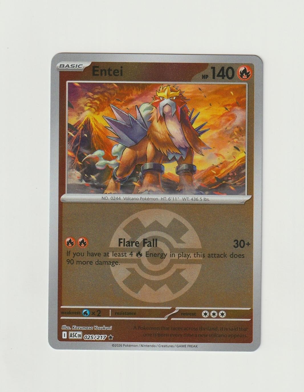 Entei (Quick Ball) 025/217 Reverse Holo R ME: Ascended Heroes