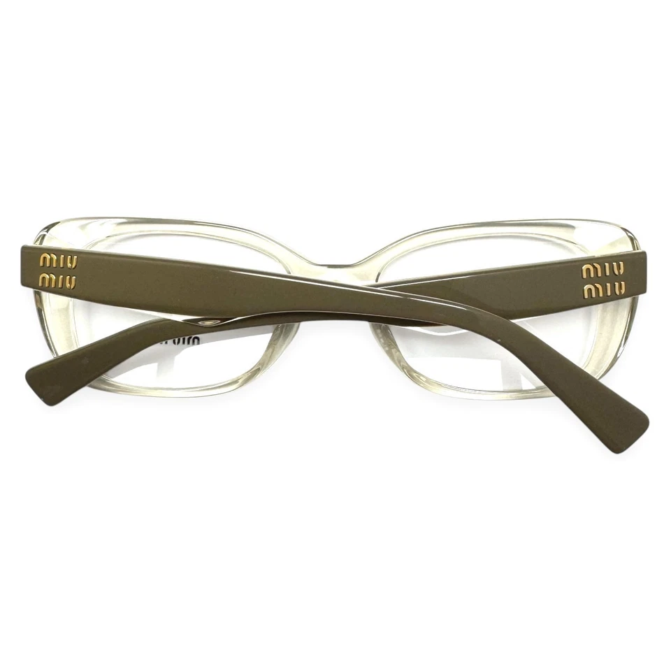 Gafas Miu Miu VMU 07V 13M-1O1 transparente verde oliva 55 mm con estuche Foto 4 de 4