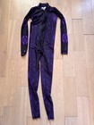 Slippins Long Sleeve Long Pant Unitard Swim Women XS Purple Tie Dye Color Zip Up — photo 1