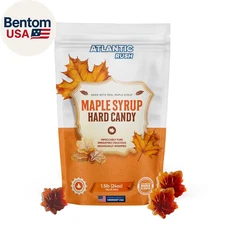 Real Maple Syrup Leaf Drop Candy -Maple Drop Hard Candy- Resealable Bag Maple Sy