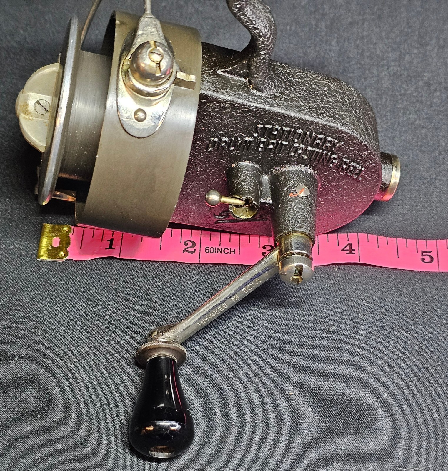 QUICK Stationar Rolle Dam Berlin SW68 Drum Bait Casting Fishing Reel Germany 