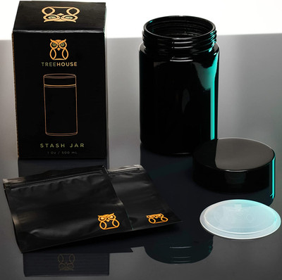 Stash Jar Smell Proof Container (500mL) for Herbs, Spices, Coffee, Teas & More -