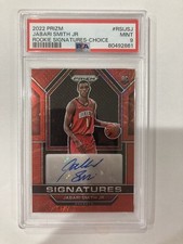2022-23 Panini Prizm - Red Rookie Signatures #RSI-JSJ Jabari Smith Jr. PSA 9 RC