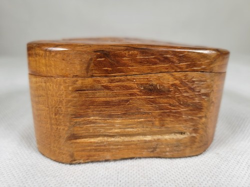 Trinket Box Jewellery Wood Reclaimed Oak Beam 200 Years Old Lined Base Rare - Picture 14 of 14