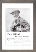 1916 Eastman Kodak Company Pocket Camera Vintage Print Advertisements