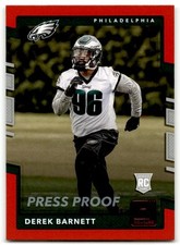 2017 Donruss #358 Derek Barnett Press Proof Red