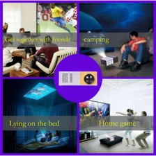 Portable Projector 3D Hd Led Home Theater Cinema HDMI-compatible Usb Audio Proje