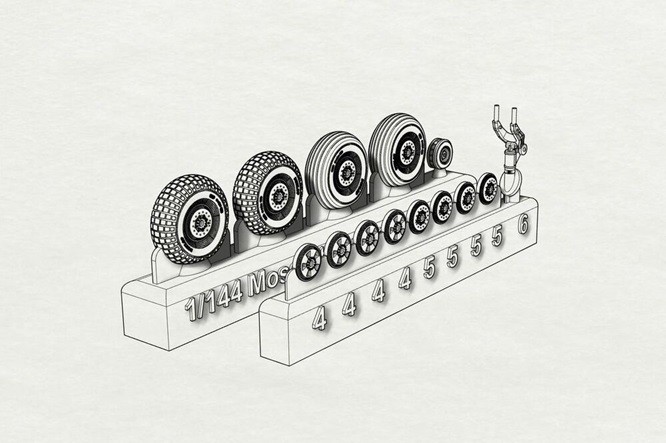 Brengun BRL144153 - 1:144 Mosquito Wheels - New