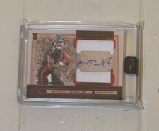 2024 Panini One Michael Penix Jr. #32 Rookie Dual Patch Auto Red /75 RC Falcons