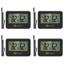 4PCS Mini Digital Hygrometer and Thermometer Reptile Thermometer with Extend Pro