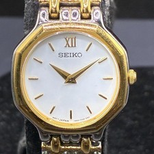 Working Seiko SEIKO White Dial Gold Women's Quartz Watch