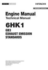 Hitachi 6HK1 GB3 STNDRD Operat Troubleshoot Workshop Engine Service Manual Schem
