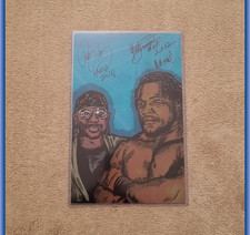 Ron Simmons AND Teddy Long X 2 Signed Autographed WWF/WWE HOF 17x11  LQQK !