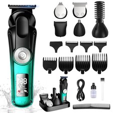 6 in 1 Professional Mens Grooming Kit for Mustache,Body, 17 Piece All-in-One