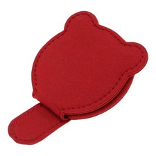 Pince à lunettes magnétique pour voiture, daim rouge, 10x6,1 cm, 2 pcs