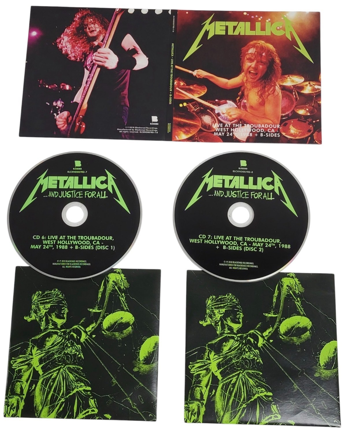 NEW Metallica And Justice For All 2 CDs 6 & 7 Live At Troubadour 1988 + B-Sides