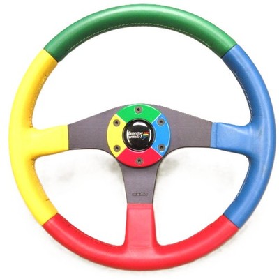 Benetton Formula ステアリングホイール MOMO Benetton Formula 1 Steering Wheel 350mm 92 4-Color Leather