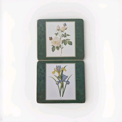 Kleeblatt 6er Set laminiert Tisch Tischsets Redoute's Country Blumen Vintage