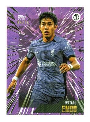 Wataru Endo 04/25 Topps Gold X WHIP UEFA CC 2023 Liverpool FC /25